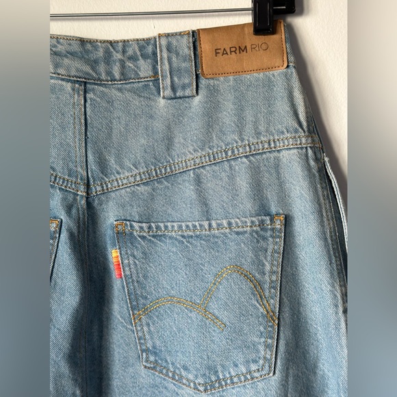 FARM RIO  LONG DENIM SKIRT - Picture 4 of 11